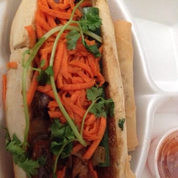 Banh's Cuisine - The vegetarian banh mi special available on Wed and Sun. So filling and delicious! - Vietnamese Near Me - Durham, North Carolina Banh's Cuisine - The vegetarian banh mi special available on Wed and Sun. So filling and delicious! - Vietnamese Near Me - Durham, North Carolina