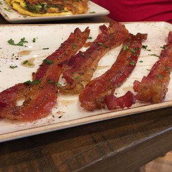 First Watch - The syrup on the million dollar bacon Makes the bacon limp, $5 is a bit more than it's worth. - Cafes Near Me - Jacksonville, Florida First Watch - The syrup on the million dollar bacon Makes the bacon limp, $5 is a bit more than it's worth. - Cafes Near Me - Jacksonville, Florida