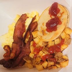 Eastern Pearl Restaurant - Basic breakfast with our jam and ketchup.$13