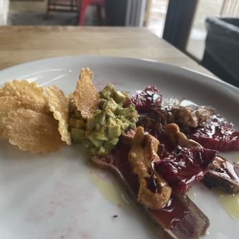 Industrial Eats - Seared Ahi with Uni and blood orange - Pizza Near Me - Buellton, California Industrial Eats - Seared Ahi with Uni and blood orange - Pizza Near Me - Buellton, California