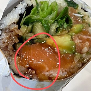 IJ Sushi Burrito - Three or four hair was in this burrito. - Sushi Bars Near Me - Seattle, Washington IJ Sushi Burrito - Three or four hair was in this burrito. - Sushi Bars Near Me - Seattle, Washington