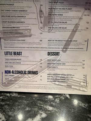 Menu photo 6 The Beast Las Vegas, NV