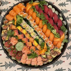 Tenjin Sushi - Another spectacular tray of sushi by Tenjin. Not a piece left--everything was delicious!