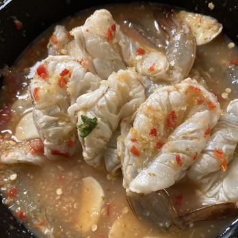 Thai Ghang Waan - Goong Chae Num Pla : Raw shrimp with garlic and spicy sauce - Thai Near Me - Springfield, Virginia Thai Ghang Waan - Goong Chae Num Pla : Raw shrimp with garlic and spicy sauce - Thai Near Me - Springfield, Virginia