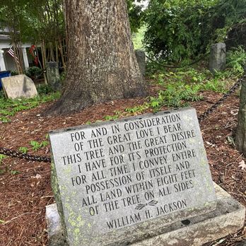 The Tree That Owns Itself - '...I CONVEY ENTIRE POSSESSION OF ITSELF AND ALL LAND WITHIN EIGHT FEET OF THE TREE ON ALL SIDES' - WILLIAM H. JACKSON (c. 1832) - Landmarks & Historical Buildings Near Me - Athens, Georgia