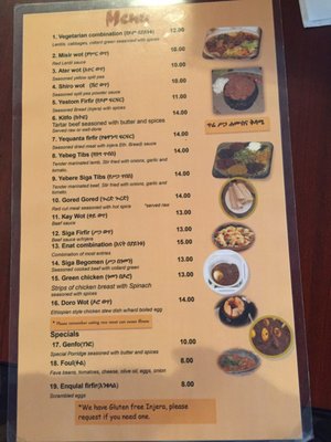 Menu photo 8 Enat Ethiopian Restaurant Seattle, WA