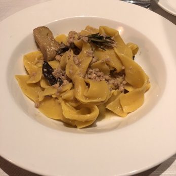Osteria dell'Ingegno - Tagliatelle with mushrooms and ground chicken - Italian Near Me - Rome, RM Osteria dell'Ingegno - Tagliatelle with mushrooms and ground chicken - Italian Near Me - Rome, RM