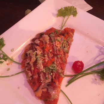 Shogun - Sushi pizza - tuna salmon eel sauce on a scallion pancake - Japanese Near Me - Williston, Florida