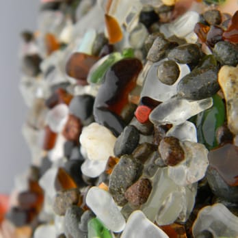 Glass Beach - Handful of glass - Beaches Near Me Glass Beach - Handful of glass - Beaches Near Me