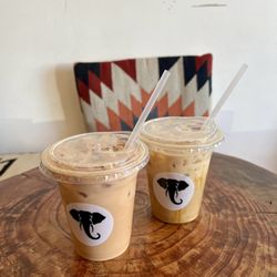 Black Elephant Coffee - Raspberry White Chocolate Latte, Salted Caramel Latte