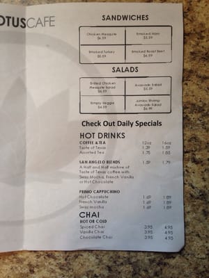 Menu photo 6 Lotus Cafe San Angelo, TX