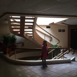 Nice little affordable hotel. The hallways are prettier than the rooms tho. Pillows are way too stuffed. Stair railing seems unsafe! (pic)