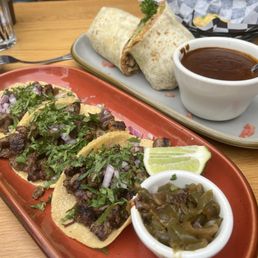 Tacos de Rib Eye and Burrito Campechano Special Tacos de Rib Eye and Burrito Campechano Special