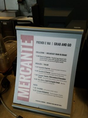Menu photo 2 Mercante Vancouver, BC Menu photo 2 Mercante Vancouver, BC