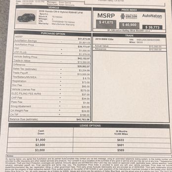 AutoNation Honda Costa Mesa - Play very Close attention to their purchase option numbers - Car Dealers Near Me - Costa Mesa, California
