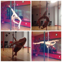 Fantasy Fitness - Lead Pole Dance Instructor Ginger Practicing some pole tricks.