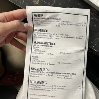 Kraken Wing & Seafood - menu - Chicken Wings Near Me - Sugar Land, Texas