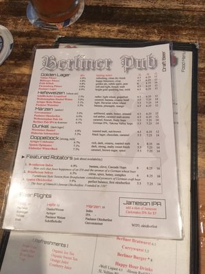 Menu photo 7 Berliner Pub Renton, WA