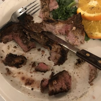 Alioto's - This was my medium rare Lamb Chop after it was brought back to me. - Italian Near Me - Wauwatosa, Wisconsin Alioto's - This was my medium rare Lamb Chop after it was brought back to me. - Italian Near Me - Wauwatosa, Wisconsin
