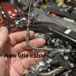 Hill Country Custom Cycles - Defective HCCC Idle cable.