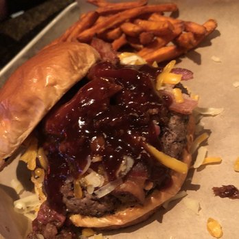 BJ's Restaurant & Brewhouse - Hickory Brisket and Bacon Burger - New American Near Me - Tuttle, Ohio BJ's Restaurant & Brewhouse - Hickory Brisket and Bacon Burger - New American Near Me - Tuttle, Ohio