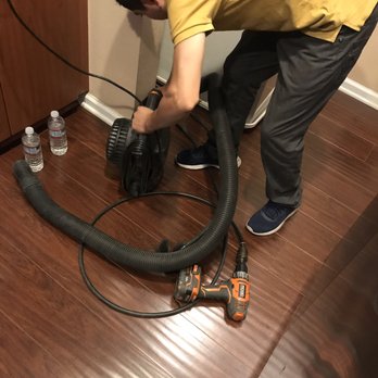 A-1 Duct Cleaning & Chimney Sweep - Setting up (small blower fan) - Chimney Sweeps Near Me