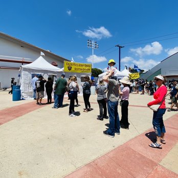 Scottish Fest - Lines for one of the food tents - really started getting packed later in the morning - Festivals Near Me - Costa Mesa, California