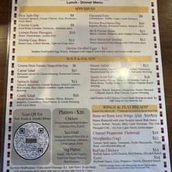 Liberty Social - Lunch-Dinner Menu Front