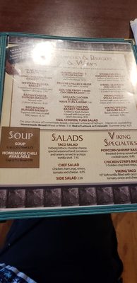 Menu photo 2 Viking Cafe Blanchardville, WI