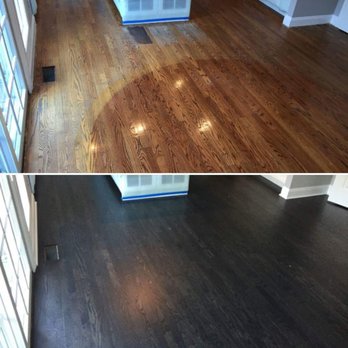 Before And After Stained A Mix Of Ebony And True Black And