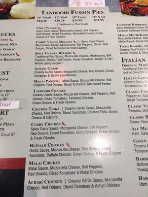 Menu photo 5 Tandoori Pizza Dublin, CA