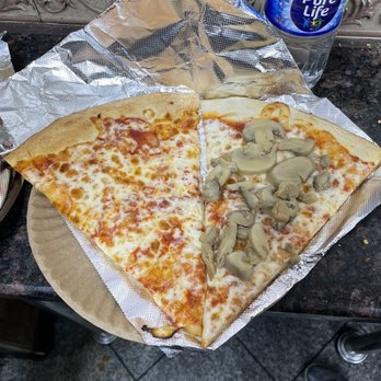 $1.50 Fresh Pizza - Cheese Slice ($1) and Mushroom Slice ($1.75) as of 4/25/23 - Pizza Near Me - New York, New York