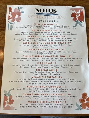 Menu photo 4 Notos At The Bill-Mar Grand Haven, MI Menu photo 4 Notos At The Bill-Mar Grand Haven, MI