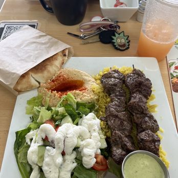 The Green Olive - #1 #1. Beef Kabab Plate - Mediterranean Near Me - Des Moines, Iowa The Green Olive - #1 #1. Beef Kabab Plate - Mediterranean Near Me - Des Moines, Iowa