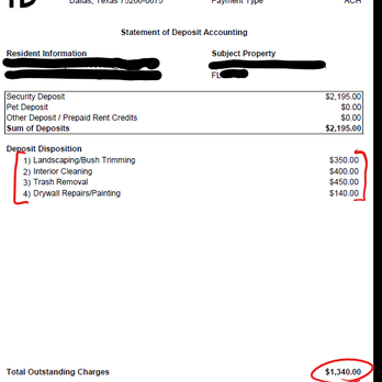 Darwin Homes - ILLEGAL DISPOSITION OF $1340 FROM MY SECURITY DEPOSIT WHEN I LEFT THAT PROPERTY SPOTLESS, BETTER THAN I RECEIVED IT. - Property Management Near Me Darwin Homes - ILLEGAL DISPOSITION OF $1340 FROM MY SECURITY DEPOSIT WHEN I LEFT THAT PROPERTY SPOTLESS, BETTER THAN I RECEIVED IT. - Property Management Near Me