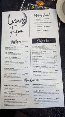 Menu photo 4 Lunas Fusion & Bar Redding, CA Menu photo 4 Lunas Fusion & Bar Redding, CA