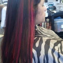 Dilsa's Hair Studio - Red pieces with brown color