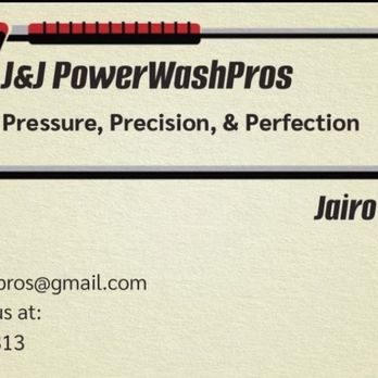 JJ's Power Washing - Their business card - Pressure Washers Near Me