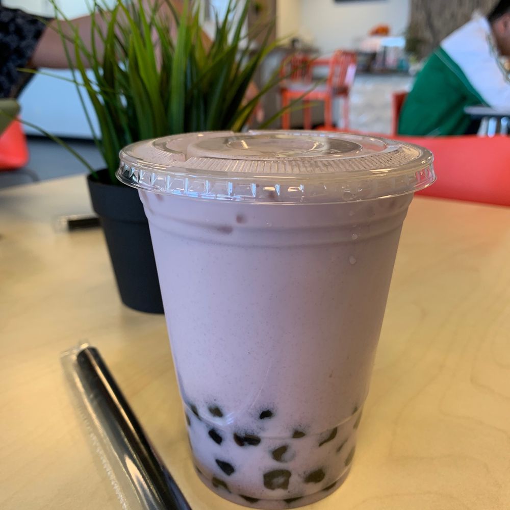 Nom Nom Tea & Bites - Taro with boba milk tea - Bubble Tea Near Me - Duluth, Georgia Nom Nom Tea & Bites - Taro with boba milk tea - Bubble Tea Near Me - Duluth, Georgia