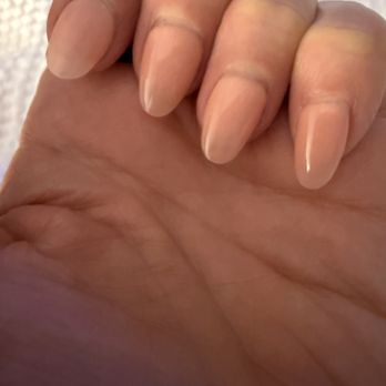 Miracle Nails & Bar - 4 days old crooked nails shaped like candy corn - Nail Salons Near Me - Monrovia, California