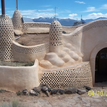 Earthship Biotecture - Entrance to Visitor's Center - General Contractors Near Me - Tres Piedras, New Mexico
