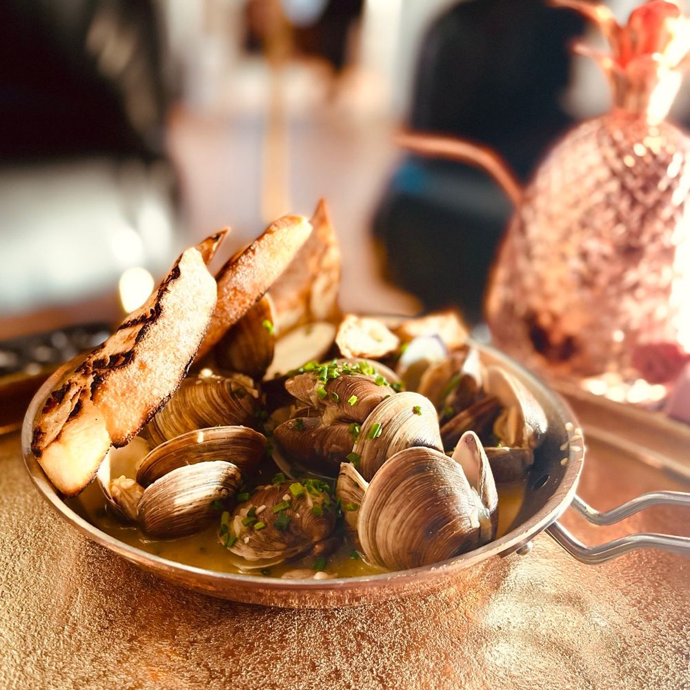 Sol y Sombra - a plate of clams on a table - Spanish Near Me - Cathedral City, California Sol y Sombra - a plate of clams on a table - Spanish Near Me - Cathedral City, California