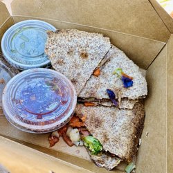 Green Temple - Veggie Quesadilla - FULL of carrots, broccoli, cabbage and vegan cheese!