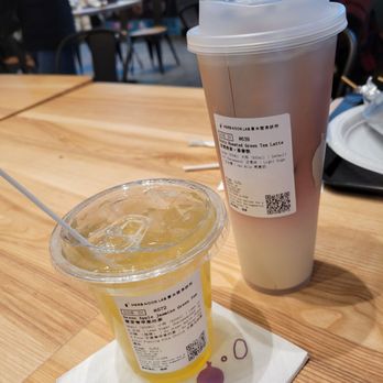Herb Nook Lab - Green Apple Jasmine Tea (small) Kyoto Roasted Green Tea Latte (large) - Tea Rooms Near Me - New York, New York