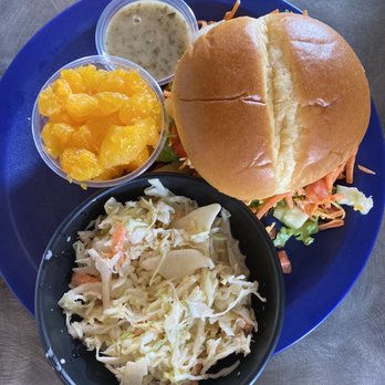 Calypso Cafe - Native Cole Slaw**  Veggie Sandwich  Mandarin Oranges - Caribbean Near Me - Nashville, Tennessee