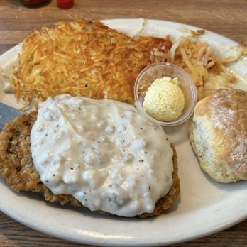 Stockton's Restaurant & Spirits - Chicken Fried Steak and Eggs (asked for no eggs) - Bars Near Me - Maple Valley, Washington