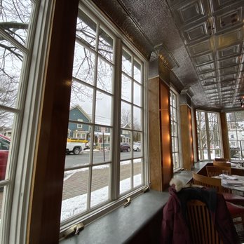 Bistro Zinc - a view of a street through a window - French Near Me - Lenox, Massachusetts