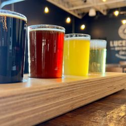 Luce Line Brewing - Flights are a customer favorite!