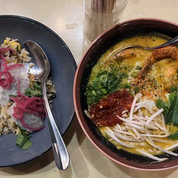 The Peached Tortilla - #60 Fried Rice, Malaysian laska bowl - Asian Fusion Near Me - Austin, Texas