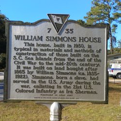 William Simmons House - William Simmons House Historical Marker, Hilton Head Island SC